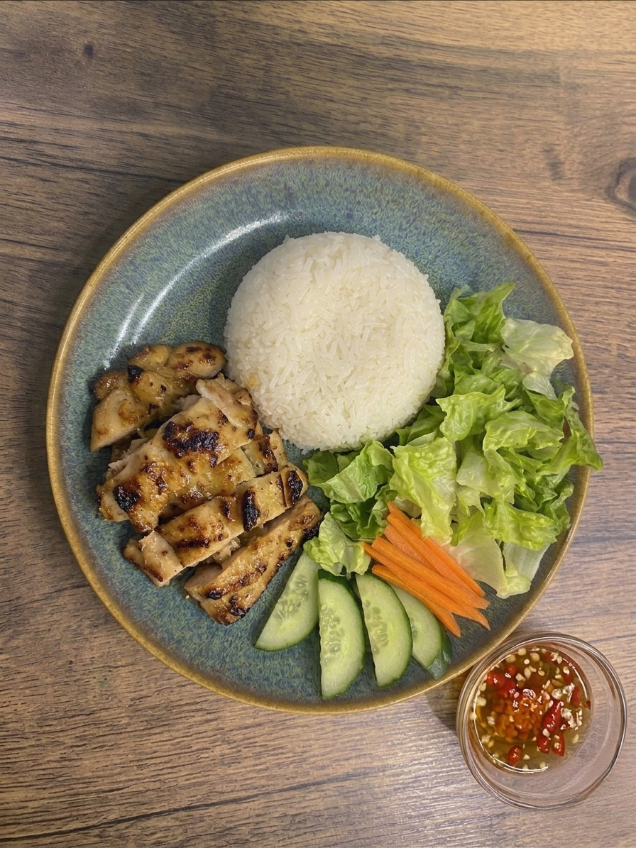 Cơm gà nướng / heo nướng