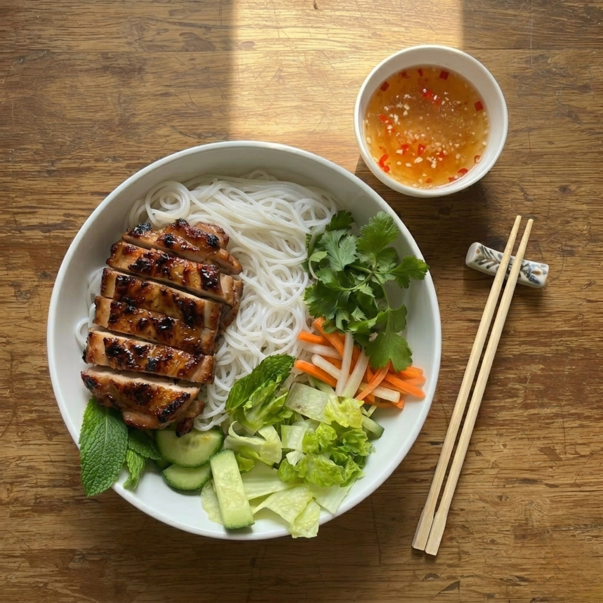 Bún thịt gà nướng / heo nướng
