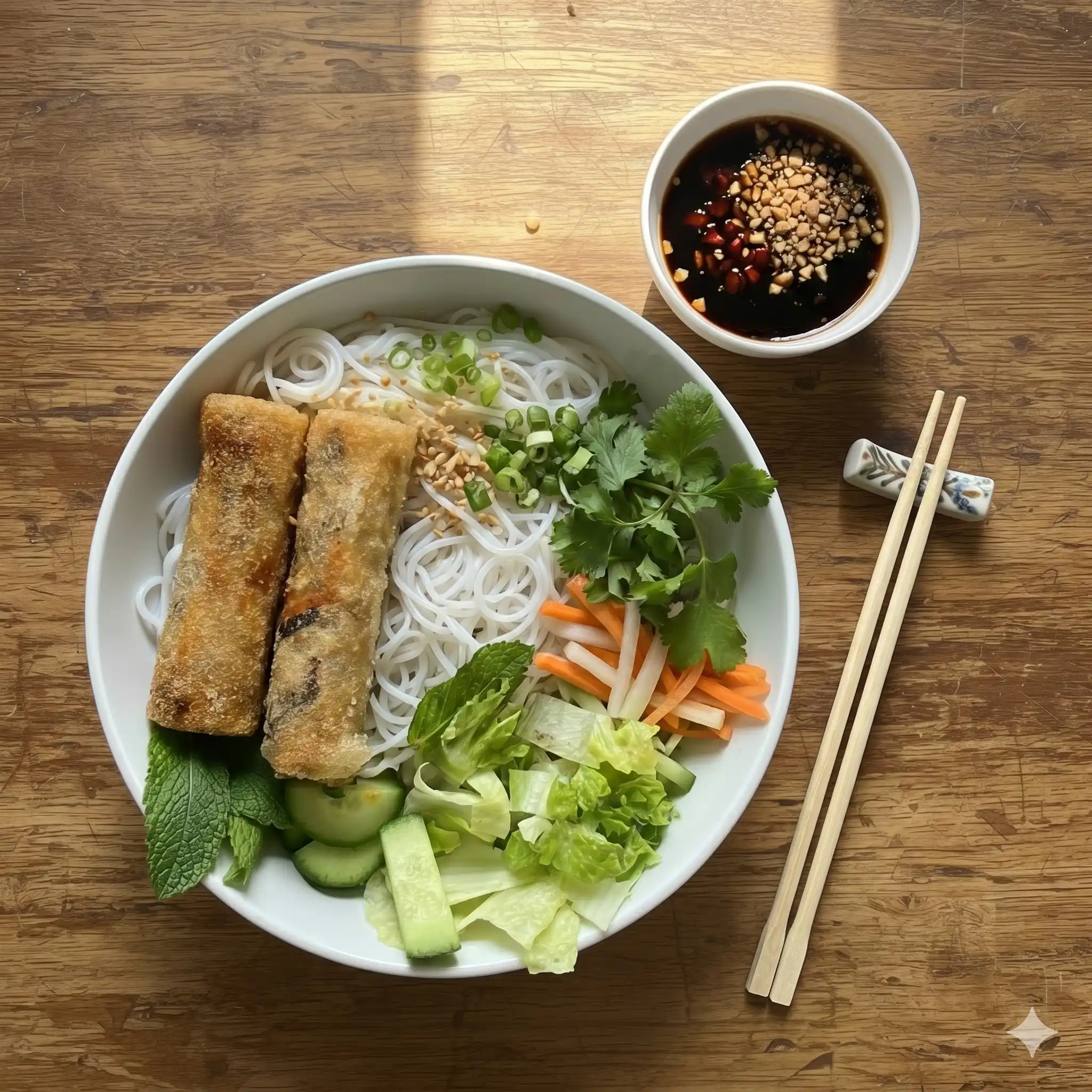 Bún chả giò chay