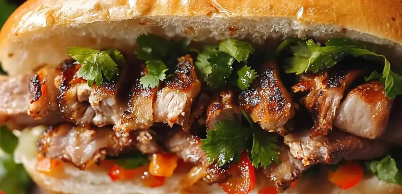 Vietnamesiska baguette med grillat fläsk / biff / kyckling